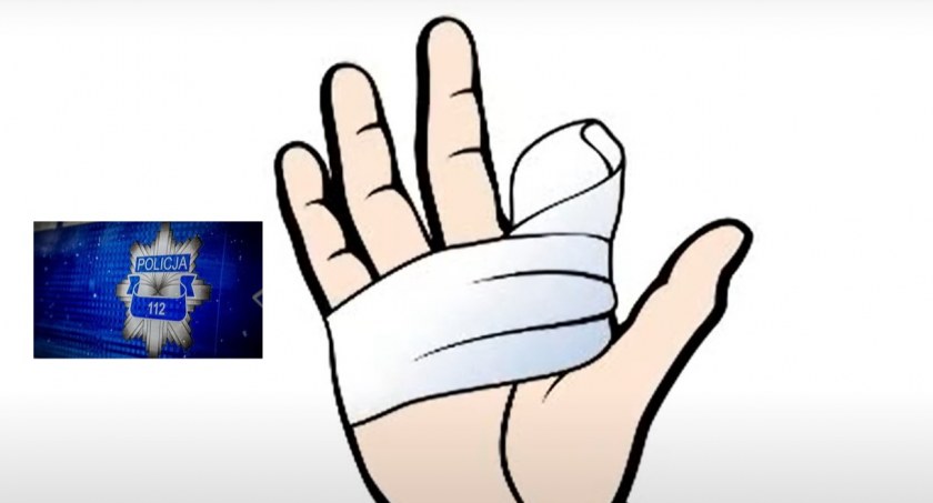 Zgłosił się na policję z... odciętym palcem. Radiowozem na sygnale trafił wprost do szpitala