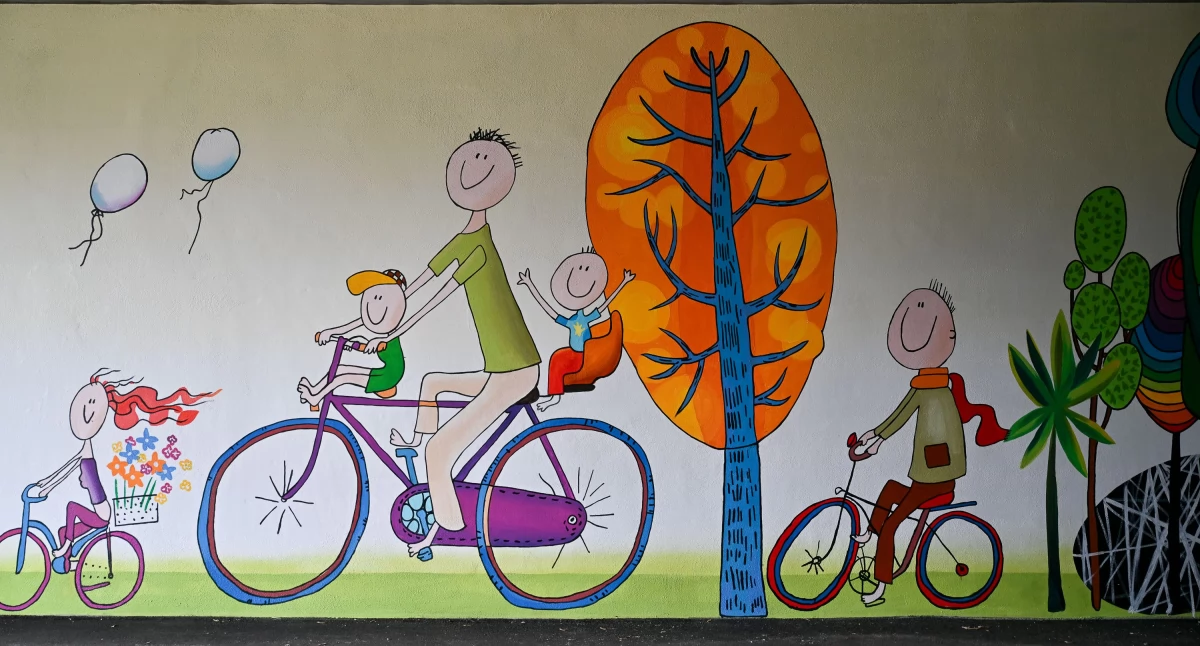 Miejsca we Wrocławiu, Mural ozdobił tunel Wielkiej Wyspy - zdjęcie, fotografia