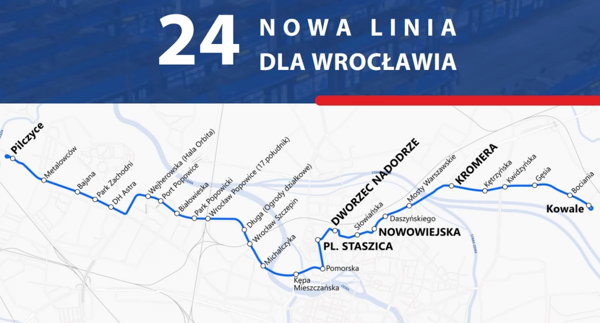 24wroclaw, Koniec remontu Powstańców Wielkopolskich linia - zdjęcie, fotografia