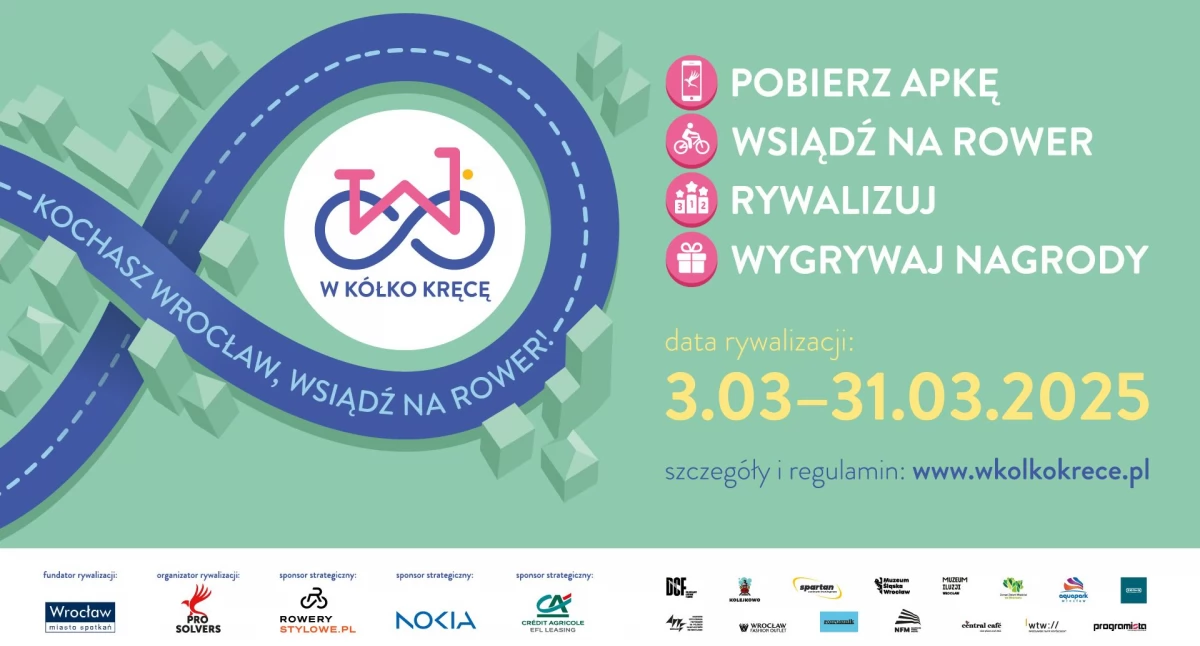 24wroclaw, Przedwiośnie rowerze marca rusza rywalizacja Kółko Kręcę” - zdjęcie, fotografia