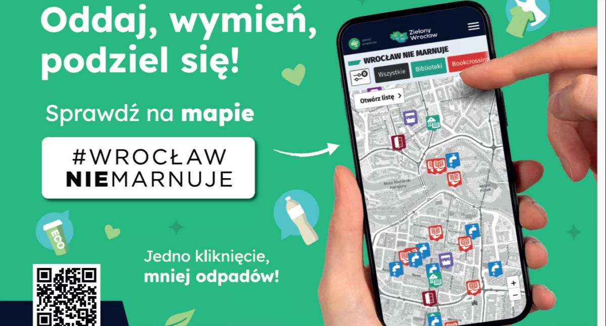 Miasto, #WrocławNieMarnuje kliknij sprawdź gdzie Wrocławiu oddać naprawić wymienić rzeczy! - zdjęcie, fotografia