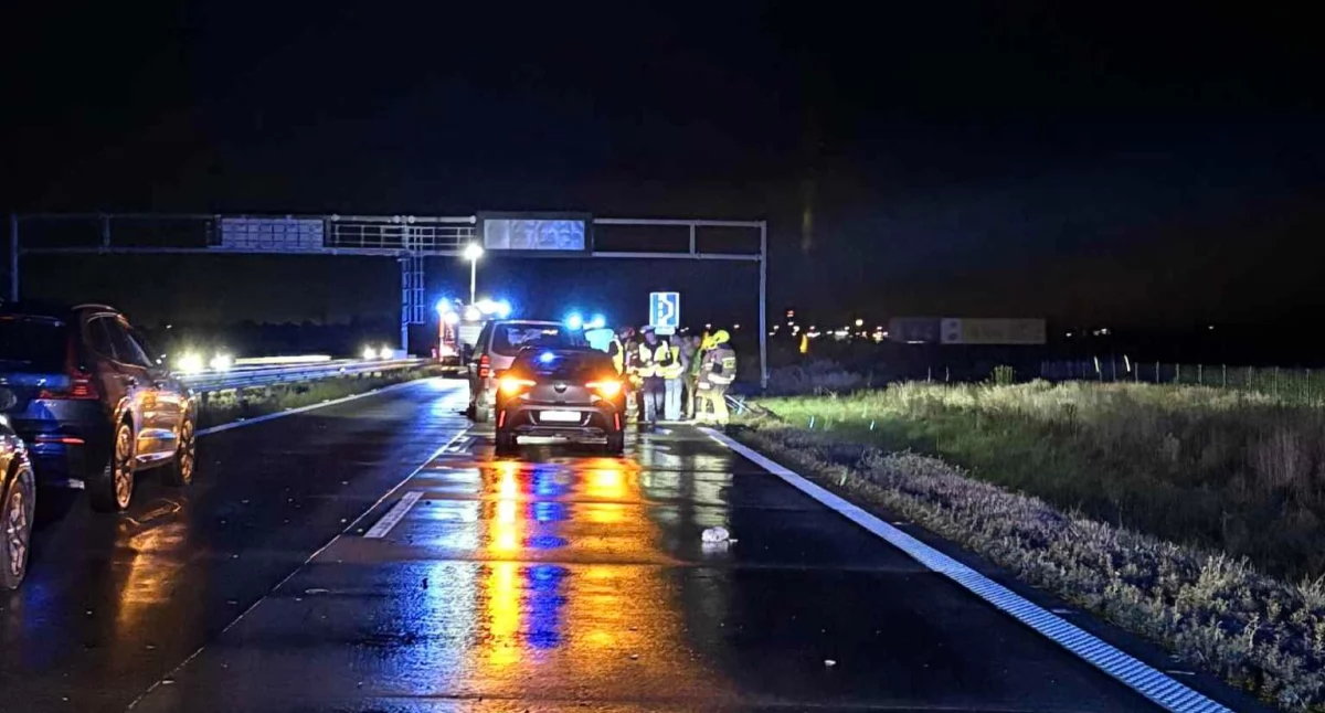Autostrada A4, Śmiertelny wypadek Pieszy zginął kołami Autostrada stronę Wrocławia zablokowana - zdjęcie, fotografia