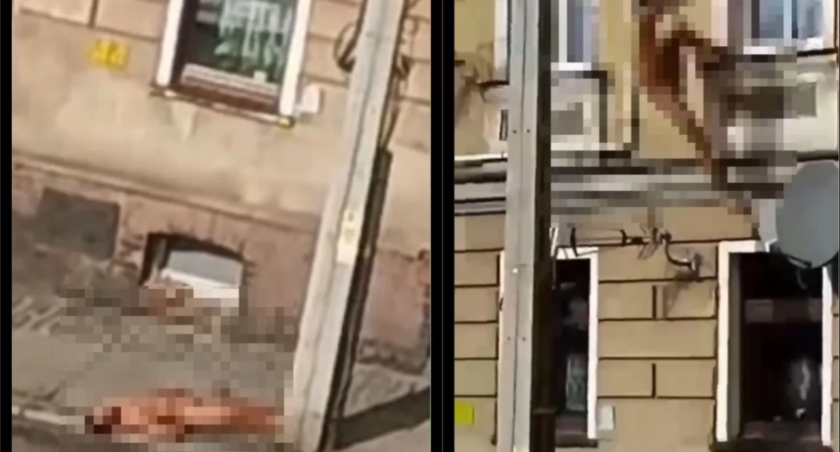 Interwencje, Legnica mężczyzna runął kamienicy drugim piętrze kłótni partnerką - zdjęcie, fotografia