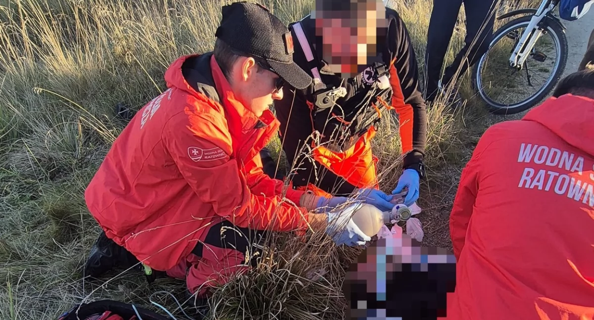 Tragiczne zdarzenie nad Widawą. Ratownicy walczyli o życie rowerzysty