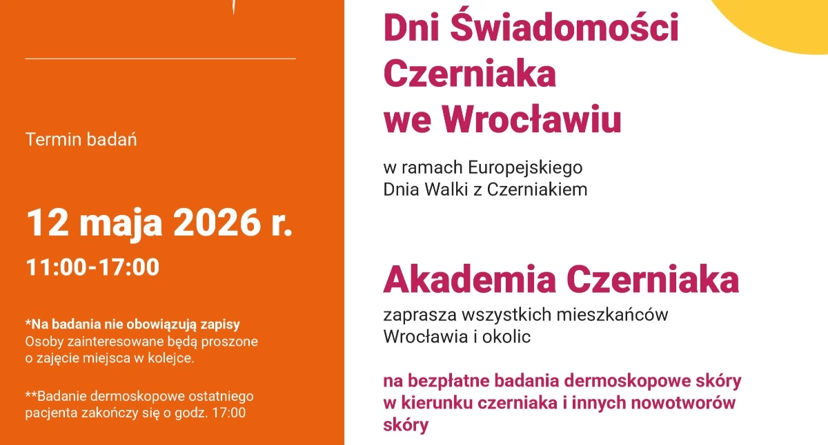 Zdrowie, Bezpłatne badania znamion Wrocławiu „Fura Zdrowia” stanie centrum miasta Walki Czerniakiem - zdjęcie, fotografia