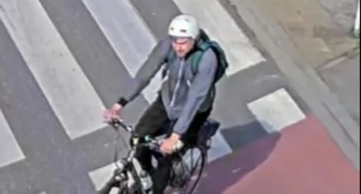 24wroclaw, Policja publikuje wizerunek sprawcy ataku latkę Pilczyckiej poszukiwanie rowerzysty - zdjęcie, fotografia