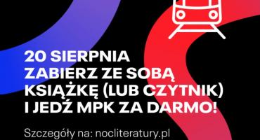 20 sierpnia: zmiany w ruchu i darmowe MPK – zbliża się Europejska Noc Literatury