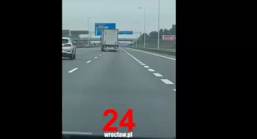 Niebezpieczne manewry ciężarówki na A4 i AOW. Policja otrzymała nagranie