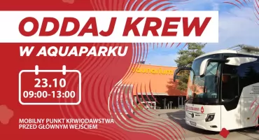 Oddaj krew w Aquaparku Wrocław. Pomóż innym i odbierz sok z buraka