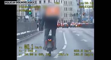 Pędził 61 km/h monocyklem po centrum Wrocławia