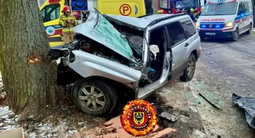 Tragiczny wypadek na ul. Majowej w Lubomierzu. Kierowca zginął na miejscu