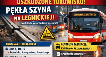 Pękła szyna na ul. Legnickiej we Wrocławiu. Duże utrudnienia w ruchu tramwajowym