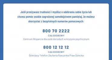 Napisała, że chce odebrać sobie życie. Szybka reakcja kolegi uratowała 14-latkę